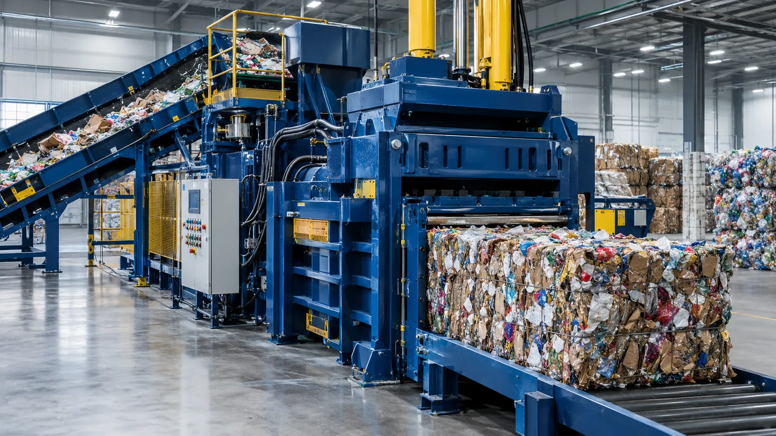 Types of waste baling machines