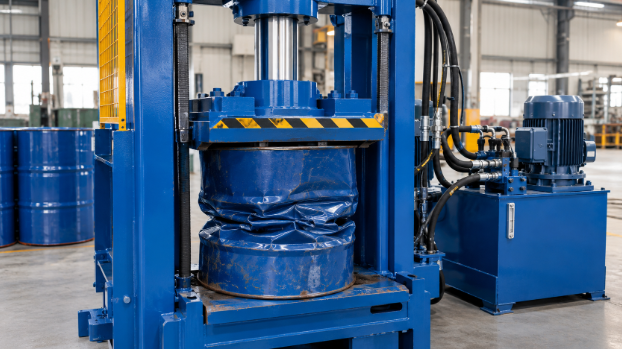 55 gallon drum crusher for industrial waste management
