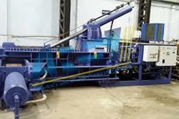 High-speed fully automatic horizontal scrap press by Fabtex for large recycling centers