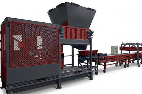 Fabtex Dual Shaft Shredder featuring Low Speed High Torque for Metal and Plastic